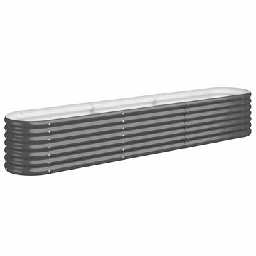 vidaXL Carré potager en acier galvanisé 224x40x36 cm Anthracite