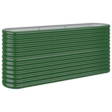 vidaXL Carré potager en acier galvanisé 152x40x68 cm Vert
