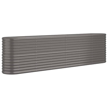 vidaXL Carré potager en acier galvanisé 260x40x68 cm Gris