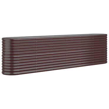vidaXL Jardinière surélevée Acier galvanisé 260x40x68 cm Marron