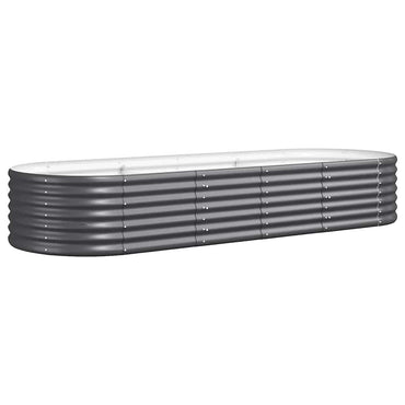 vidaXL Jardinière surélevée en acier galvanisé 224x80x36 cm Anthracite