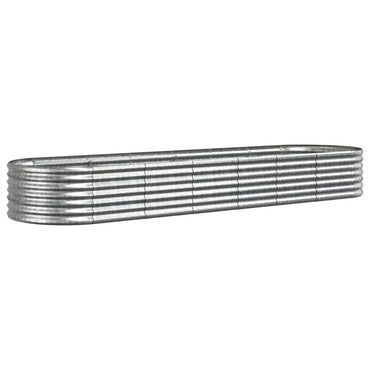 vidaXL Jardinière surélevée en acier galvanisé 296x80x36 cm Argentée