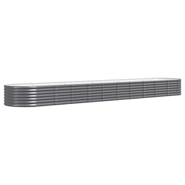 vidaXL Hochbeet Verzinkter Stahl 440x80x36 cm Anthrazit