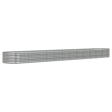 vidaXL Carré potager en acier galvanisé 512x80x36 cm Argenté