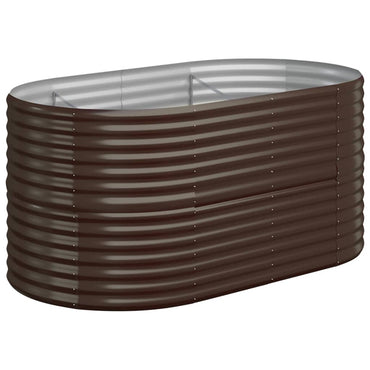vidaXL Jardinière surélevée Acier galvanisé 152x80x68 cm Marron
