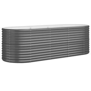vidaXL Jardinière surélevée en acier galvanisé 224x80x68 cm anthracite