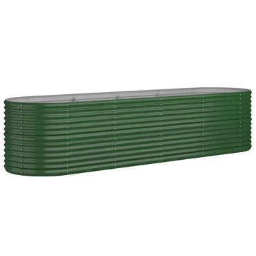 vidaXL Carré potager en acier galvanisé 296x80x68 cm Vert