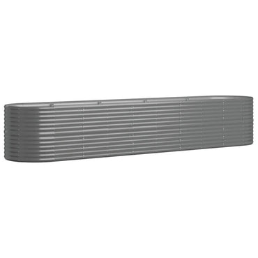 vidaXL Hochbeet Verzinkter Stahl 368x80x68 cm Grau