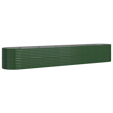 vidaXL Hochbeet Verzinkter Stahl 440x80x68 cm Grün