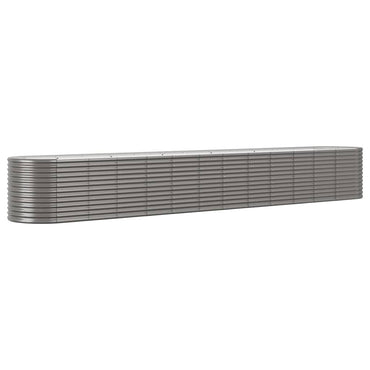 vidaXL Carré potager en acier poudré 512x80x68 cm Gris