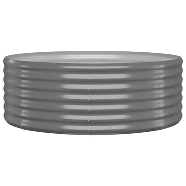 vidaXL Hochbeet Verzinkter Stahl 100x100x36 cm Grau