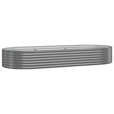 vidaXL Hochbeet Verzinkter Stahl 249x100x36 cm Grau