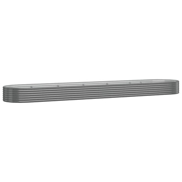 vidaXL Hochbeet Verzinkter Stahl 507x100x36 cm Grau