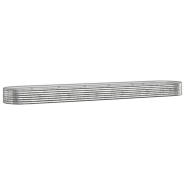 vidaXL Hochbeet Verzinkter Stahl 507x100x36 cm Silbern