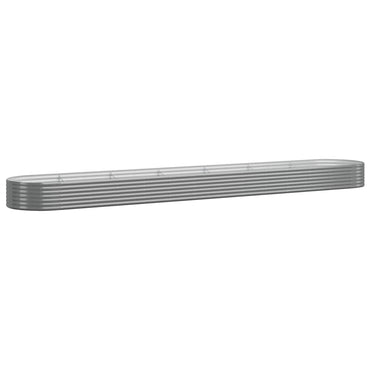 vidaXL Hochbeet Verzinkter Stahl 544x100x36 cm Grau