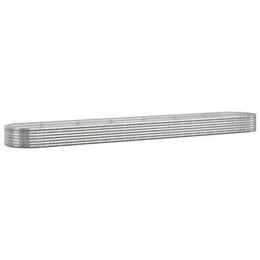 vidaXL Carré potager en acier galvanisé 544x100x36 cm Argenté