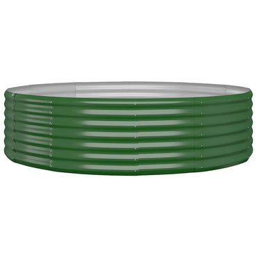 vidaXL Carré potager en acier galvanisé 140x140x36 cm Vert