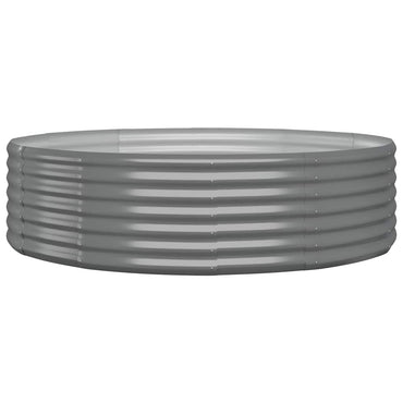 vidaXL Carré potager en acier galvanisé 140x140x36 cm Gris