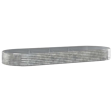 vidaXL Carré potager en acier galvanisé 373x140x36 cm Argenté