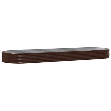 vidaXL Carré potager en acier galvanisé 450x140x36 cm Marron