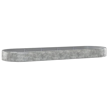 vidaXL Jardinière surélevée Acier galvanisé 450x140x36 cm Argenté
