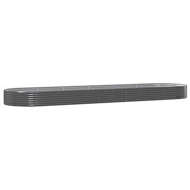 vidaXL Carré potager en acier galvanisé 523x140x36 cm anthracite