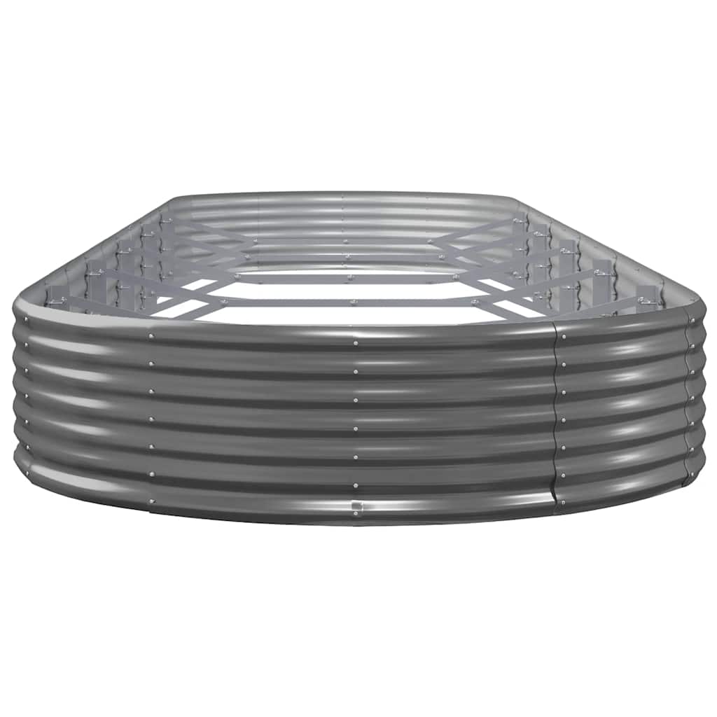 vidaXL Carré potager en acier galvanisé 523x140x36 cm anthracite
