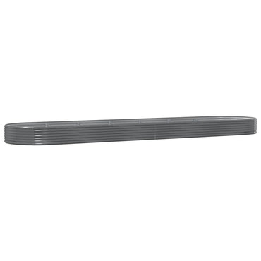vidaXL Jardinière surélevée en acier galvanisé 600x140x36 cm Gris