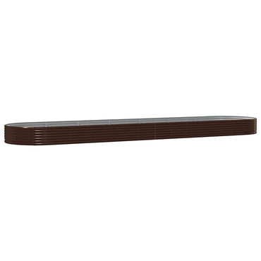 vidaXL Carré potager en acier galvanisé 600x140x36 cm Marron