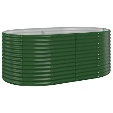 vidaXL Carré potager en acier galvanisé 175x100x68 cm Vert