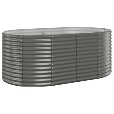 vidaXL Carré potager en acier galvanisé 175x100x68 cm Gris