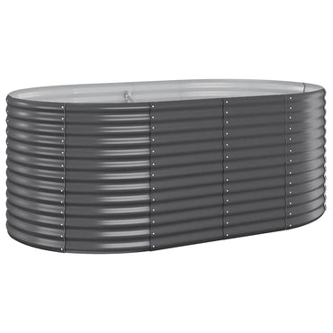 vidaXL Carré potager en acier galvanisé 175x100x68 cm anthracite