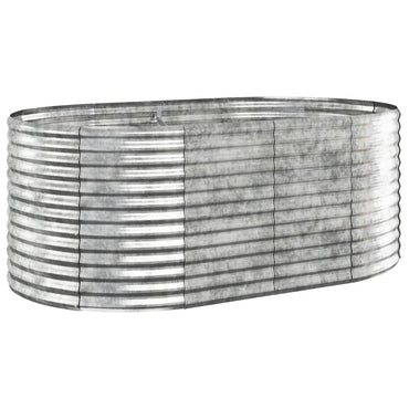vidaXL Carré potager en acier galvanisé 175x100x68 cm Argenté
