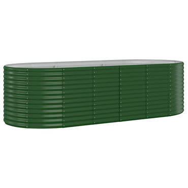 vidaXL Carré potager en acier galvanisé 249x100x68 cm Vert