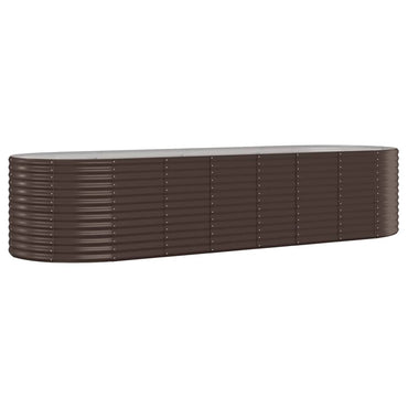 vidaXL Carré potager en acier galvanisé 322x100x68 cm Marron