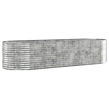 vidaXL Carré potager en acier galvanisé 322x100x68 cm Argenté