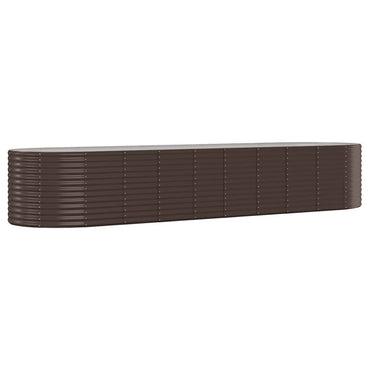vidaXL Carré potager en acier galvanisé 396x100x68 cm Marron