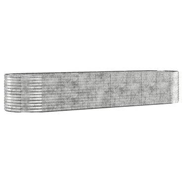 vidaXL Carré potager en acier galvanisé 396x100x68 cm Argenté