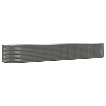 vidaXL Carré potager en acier enduit de poudre 507x100x68 cm Gris