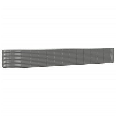 vidaXL Carré potager gris 554x100x68 cm Acier thermolaqué
