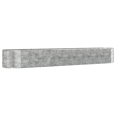 vidaXL Jardinière surélevée Argentée 554x100x68 cm Acier thermolaqué