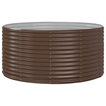 vidaXL Carré potager marron 140 x 140 x 68 cm Acier galvanisé