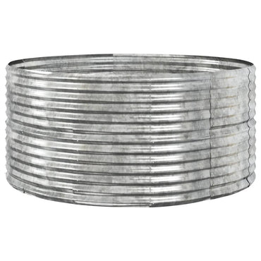 vidaXL Carré potager argenté 140x140x68 cm Acier galvanisé