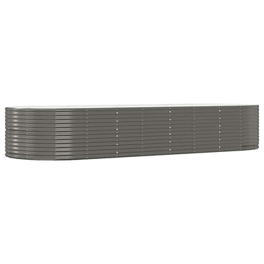 vidaXL Carré potager gris 367x140x68 cm Acier galvanisé