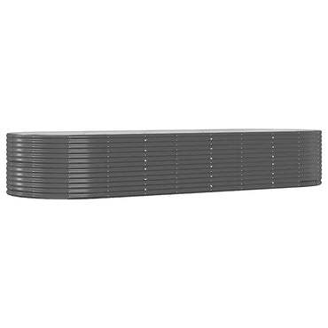 vidaXL Carré potager anthracite 367x140x68 cm Acier galvanisé
