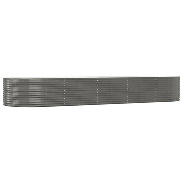 vidaXL Carré potager gris 447x140x68 cm acier galvanisé