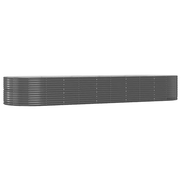 vidaXL Carré potager Anthracite 447x140x68 cm Acier galvanisé