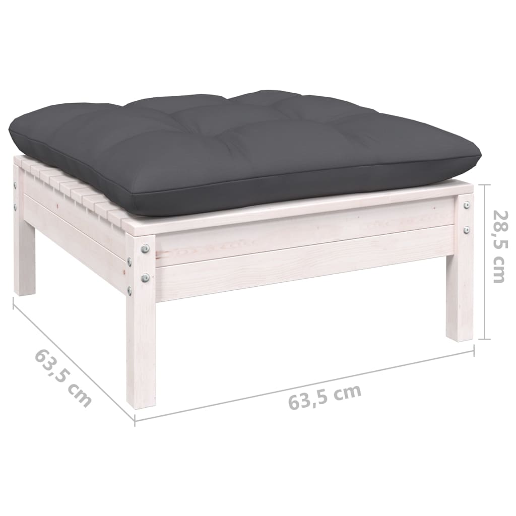 vidaXL Salon de jardin 4 pcs avec coussins, bois de pin massif