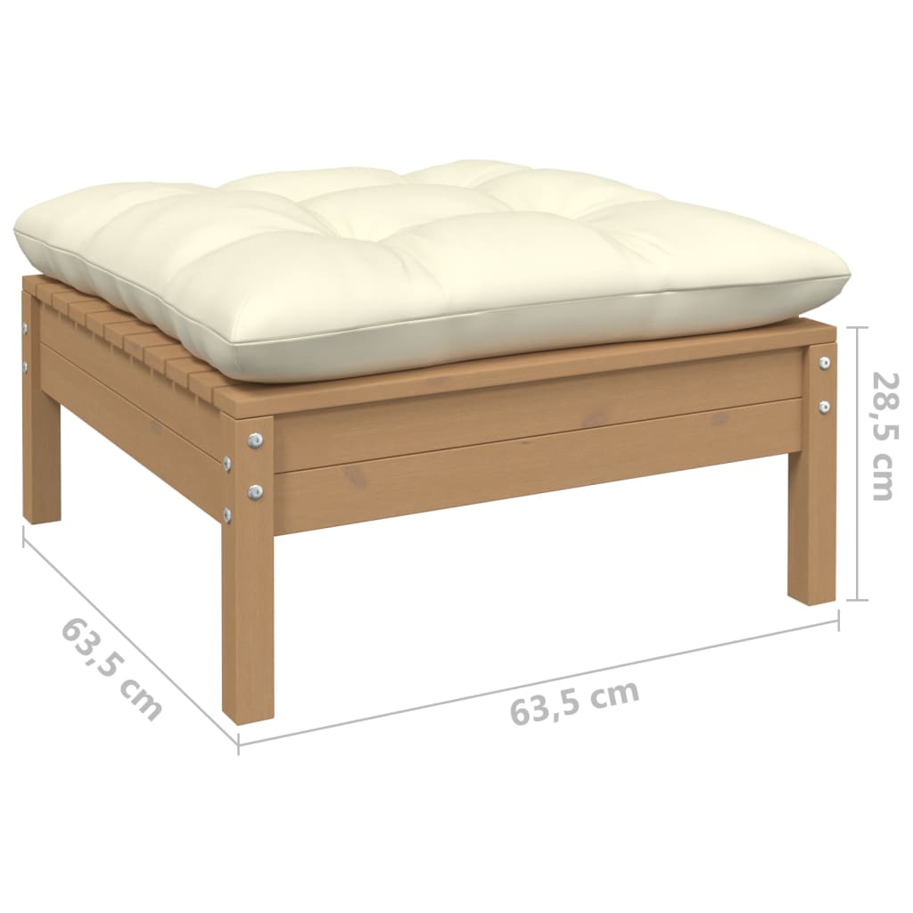 vidaXL 4-tlg. Garten-Lounge-Set mit Kissen Kiefer Massivholz