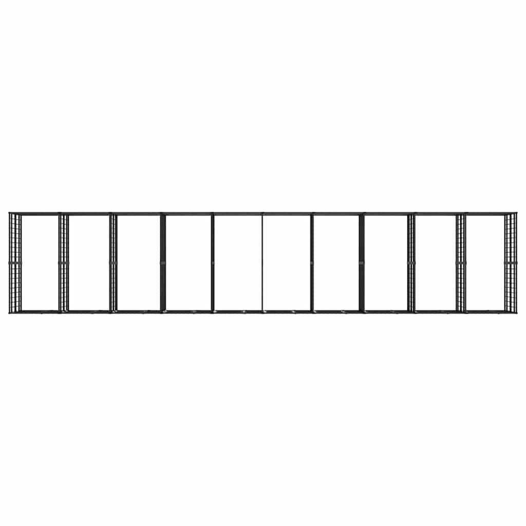 Outdoor-Hundezwinger Stahl 18,43 m²